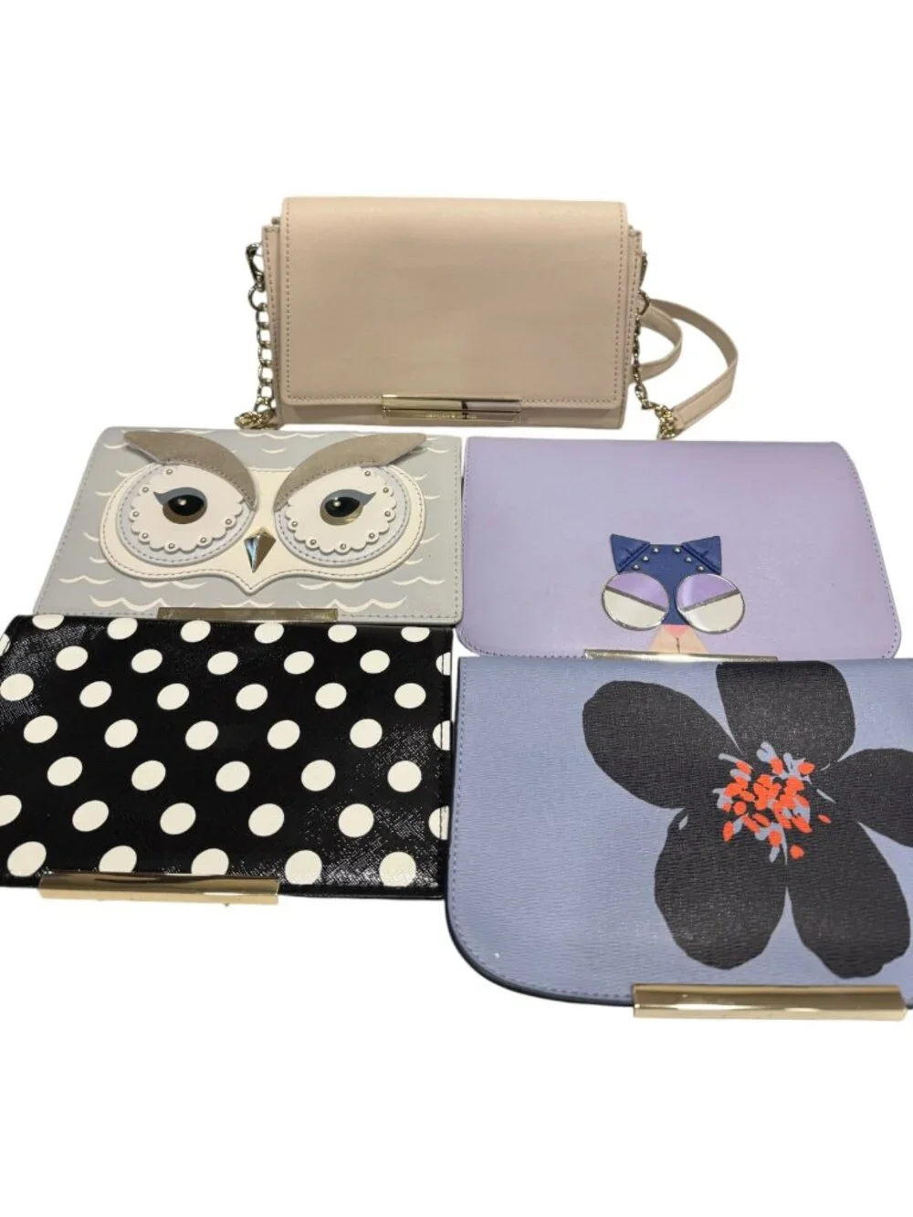 👜 Kate Spade Make It Mine Beige Shoulder Purse + Multiple Bonus Flaps (4)